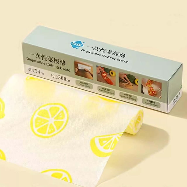 Disposable Cutting Board Mat | Food Grade Paper | Flexible Hygienic Kitchen Chopping Surface | Non-Slip Back | Hidden Blade for Easy Cutting | Vegetable Fruit Meat Prep | 1 Pack