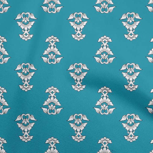 oneOone Velvet Sky Blue Fabric Block Craft Projects Decor Fabric Printed By The Yard 58 Inch Wide-LW