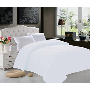 Elegant Comfort Luxurious Down Alternative Double-Fill Comforter Duvet Insert, King Size, White