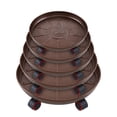 thumbnail image 1 of Base de Pot de Fleurs en Fer 33 cm avec Roues Universelles et Plateau à Eau, Support Mobile Robuste pour Plantes, Conception Anti-Fuite, Rouleaux en Caoutchouc Protégeant les Planchers, 1 of 9
