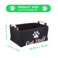 thumbnail image 2 of Pet Toy Storage Bin Dog and Cat Accessory Felt Basket Chest Organizer Container, 2 of 3