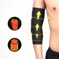 thumbnail image 4 of 1pc Elbow Pad Protector Anti-slip Compression Arm Guard Brace Support Sleeve For Fitness Black L, 4 of 6