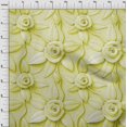 thumbnail image 4 of oneOone Velvet Lime Fabric Florals Sewing Material Print Fabric By The Yard 58 Inch Wide, 4 of 4