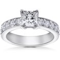 thumbnail image 1 of 2 ct Princess Cut Diamond Engagement Ring 14K White Gold, 1 of 2