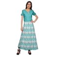 thumbnail image 2 of Moomaya Jupe Longue Imprimée pour Femmes Jupe Portefeuille Longue Filles Tenue Décontractée Vêtements, 2 of 6