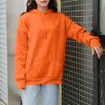thumbnail image 2 of Chbgutlmr Sweatshirts for Women Plus Size Long Sleeve Casual Basic Hoodies Drawstring Loose Oversized Pullover, 2 of 8