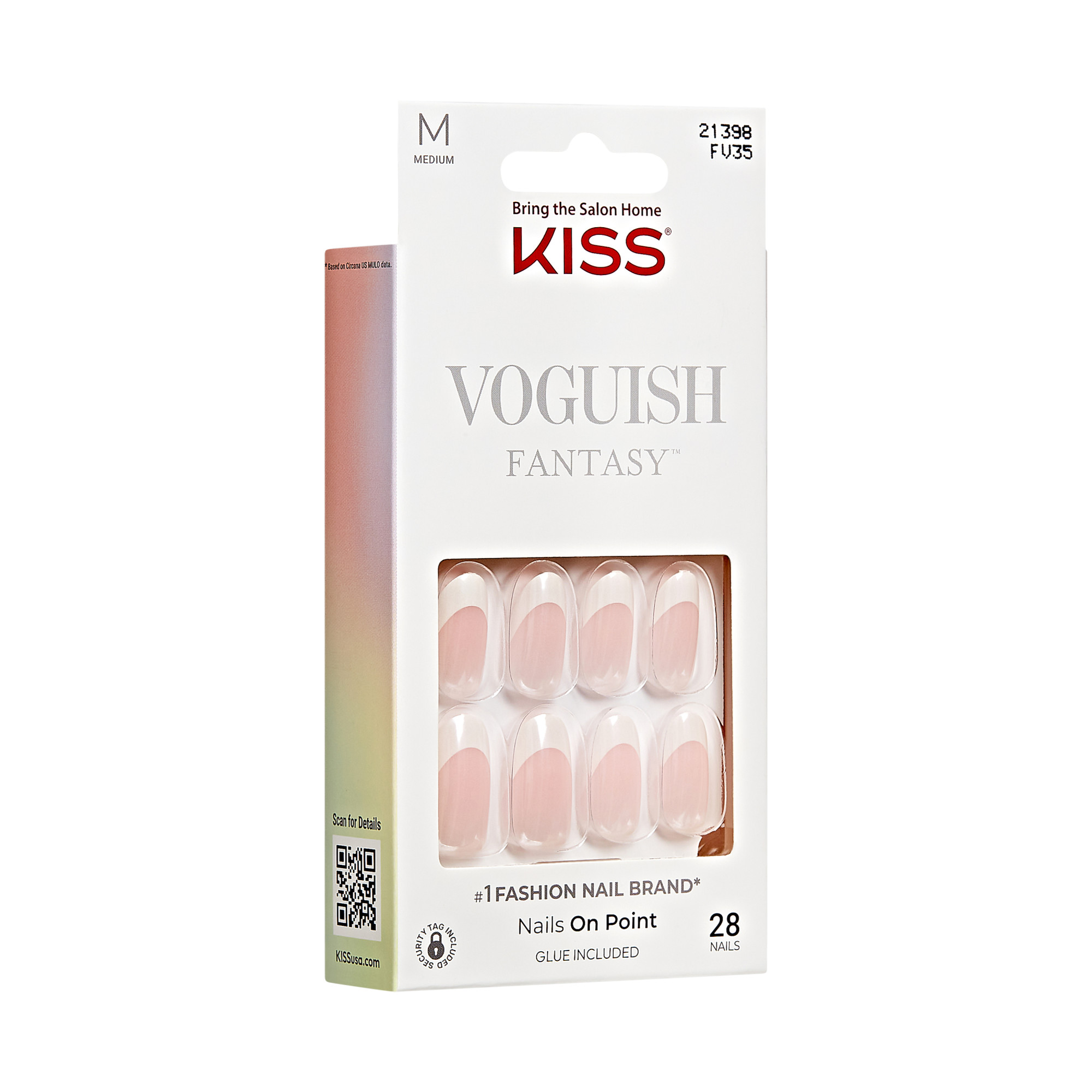 KISS Voguish Fantasy - Golden Warmth, White, Oval, Medium