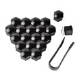 thumbnail image 4 of serony 20 Pcs Embouts de Roue de Voiture Couvre-Vis de Moyeu Automobile avec Clip Noir 19mm 1Set, 4 of 6
