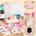 thumbnail image 3 of Kids Table and 4 Chairs Set,Height Adjustable Toddler Table and Chair Set for Ages 2-10,Children Multi-Activity Table for Classrooms Daycares Home,Wood, 3 of 7