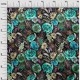 thumbnail image 3 of oneOone Polyester Spandex Turquoise Green Fabric Florals Sewing Material Print Fabric By The Yard 56 Inch Wide-D2, 3 of 4