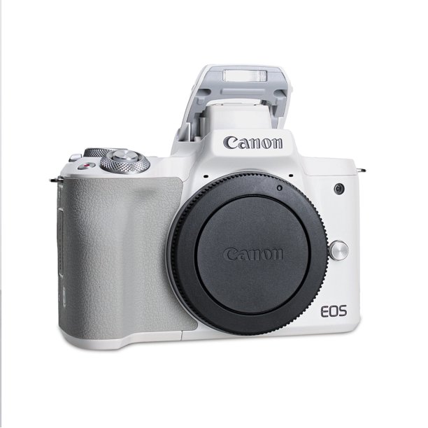 Canon EOS Kiss M / M50 Mirrorless Camera (White) with Accessory