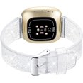 thumbnail image 3 of Bands Compatible with Fitbit Versa 3/Fitbit Sense Band, Soft Silicon Sport Wristband Strap(Silver), 3 of 5