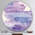 thumbnail image 3 of Designart 'Watercolor Purple Haze I' Geometric Metal Circle Wall Art, 3 of 3
