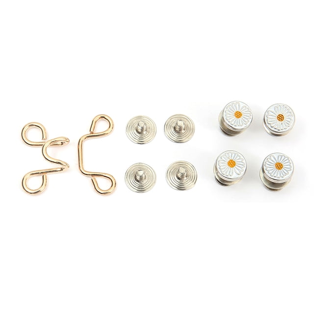 Ymiko Adjustable Waist Buckle Extender Sewing Buttons Pins Waistband