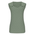thumbnail image 4 of IROINID Débardeurs de Course pour Femmes, Blouse Décontractée Sans Manches à la Mode pour Femmes, Hauts à Col en V Vert Armée TTG, 4 of 6