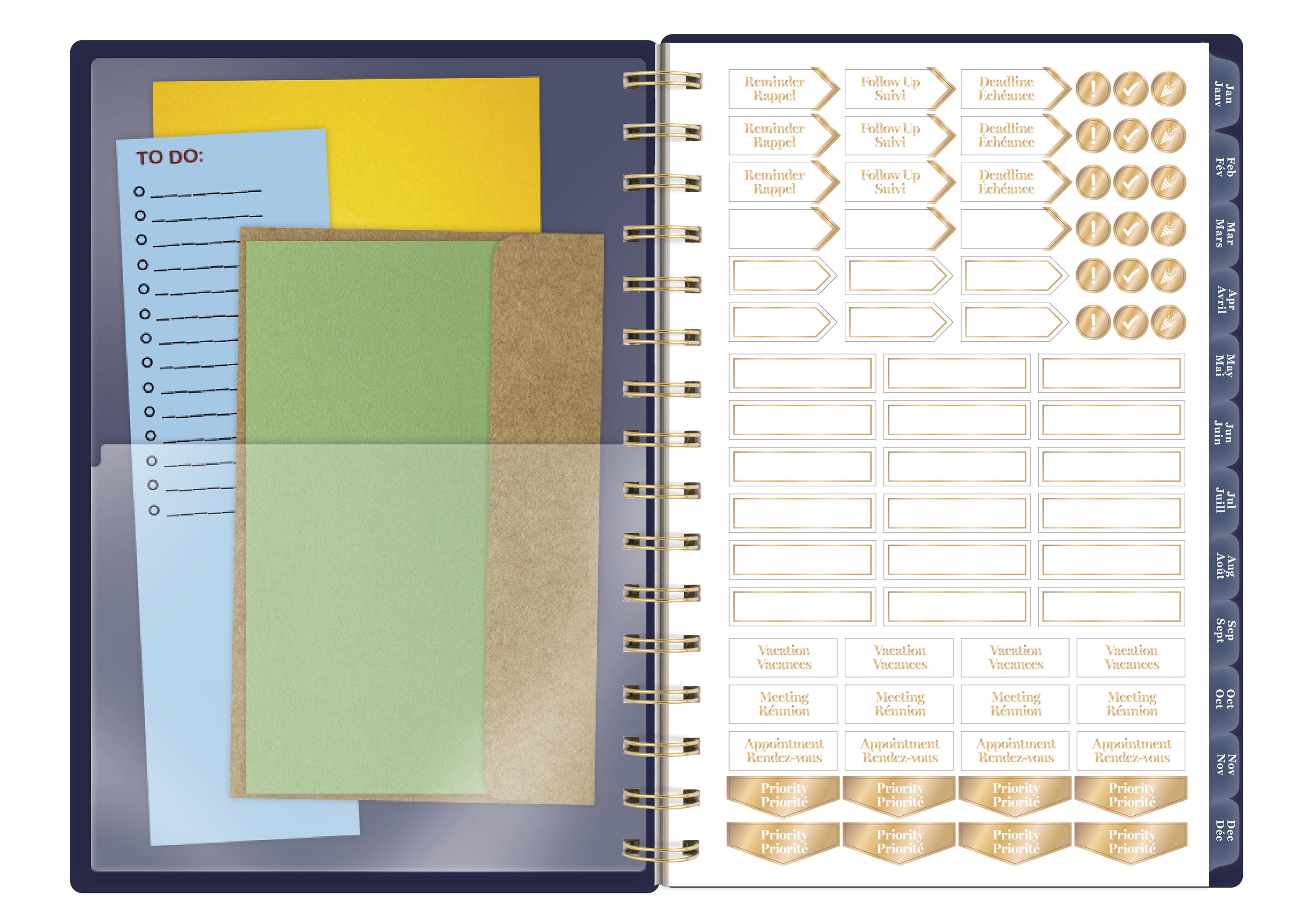 Agenda hebdomadaire et mensuel 2027 Cambridge® Petit, Floral Sombre