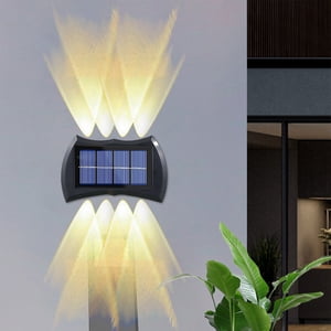 Dvkptbk lumières solaires LED Lumières solaires extérieures, Spots paysage, Lumières de jardin, Lampes extérieures sans fil alimentées par le solaire/éclairage pour le triage, Promenade