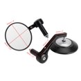 thumbnail image 2 of Pair 22mm Custom Handle Bar End Mirrors Anti Glare 4" Round Black Billet Quality, 2 of 7