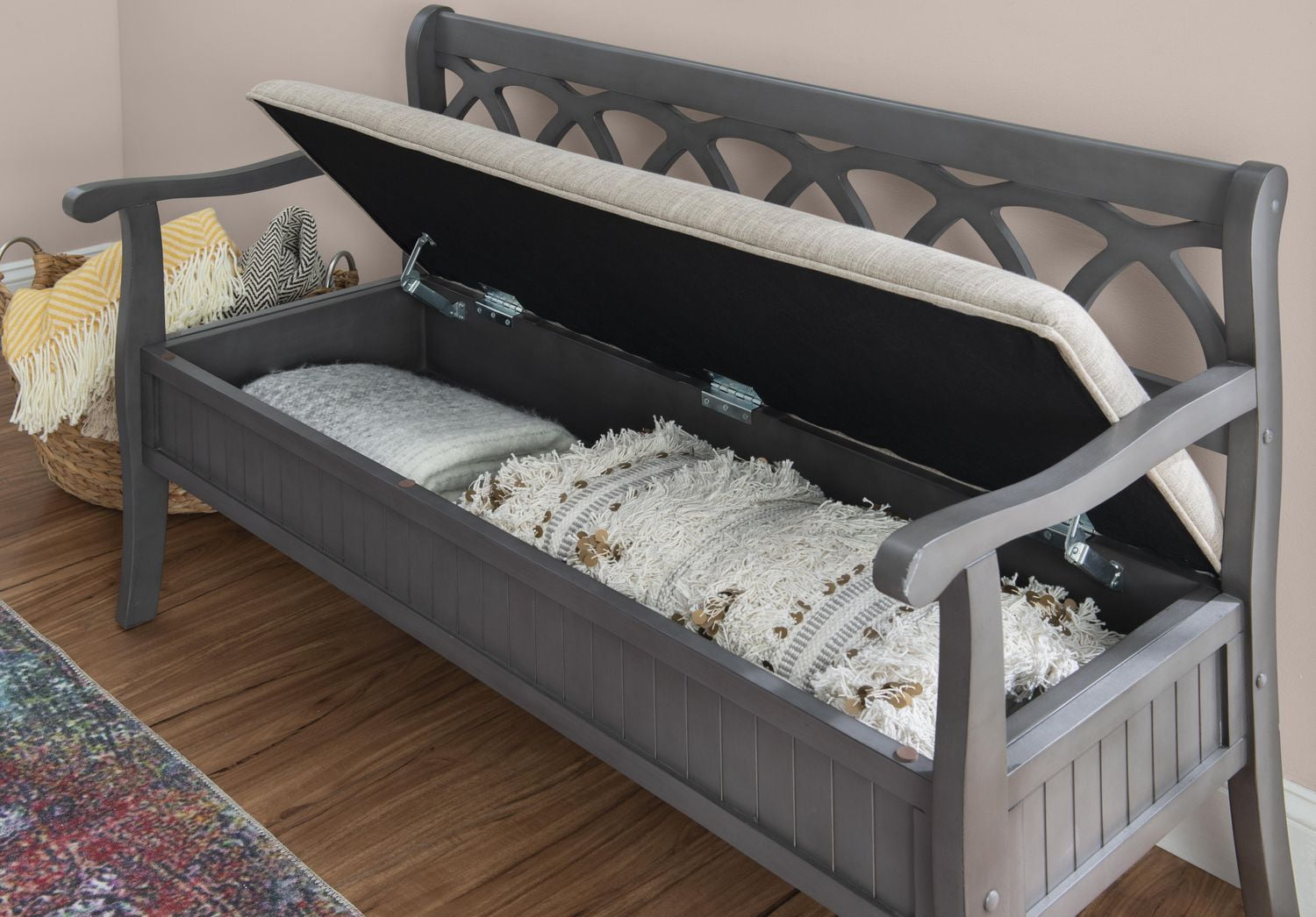 Banc de Rangement Harland, Gris