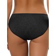 thumbnail image 3 of INSPIRE CHIC Women's Period Underwear Mid-Rised Hipster Panties, Available in Plus Size XL Black, 3 of 4