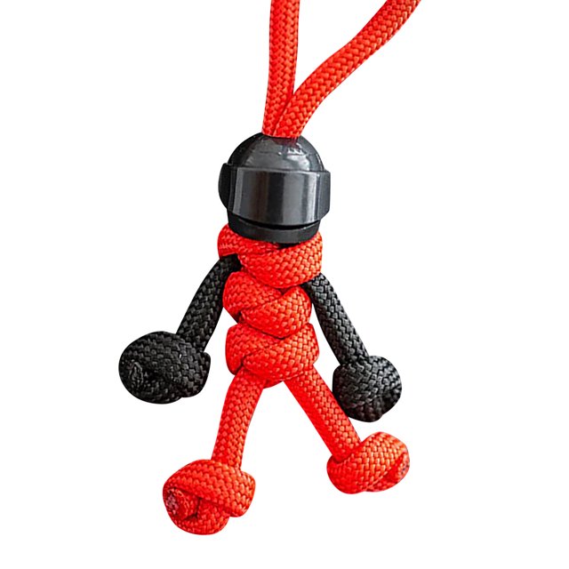 Kcodviy Motorcyclist Minifigure Hanging Chain Ring Key Umbrella Rope Weaving Keychain Leather Lanyard for Keys Personality Motorcycle Key Accessories