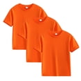 thumbnail image 1 of Plebaso Lot de 3 T-Shirts en Coton pour Enfants, Manches Courtes, Col Rond, Chandails Décontractés Unis Basiques, Hauts pour Unisexe, 1 of 6