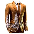 thumbnail image 1 of Boho for Mens Breasted Men's Wool Suit Two Button Retro Ethnic 3 Piece Tuxedo for Men Style Suits Open Front Mens Slim Fit Suit Business Casual Jacket, 1 of 3