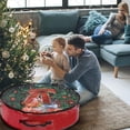 thumbnail image 3 of HLONK Storage Trunks Clearance  Christmas Wreath Storage Bag - Garland Holiday Container With Clear Window - Tear Proof Fabric  Room Storage, 3 of 5