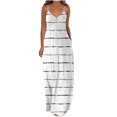 thumbnail image 1 of Pompotops Robes d'Été pour Femmes Décontractées Boho Imprimées à Bretelles Anneau Plage Longue Robe Maxi avec Poches, 1 of 5