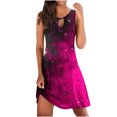 thumbnail image 1 of Cameland Robes pour Femmes Imprimées Confortables Amples Sans Manches Robe Décontractée Robe d'Été Violet P, 1 of 4