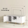 thumbnail image 3 of HOMCOM TV Stand with Storage, TV Table for up to 50" TV, White, 3 of 10