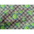 thumbnail image 4 of oneOone Cotton Cambric Fabric Leaves & Floral Check Printed Craft Fabric BTY 56 Inches Wide, 4 of 4