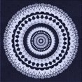 thumbnail image 1 of Ahgly Tapis d'Intérieur Lavable en Machine Carré Transitionnel Bleu Nuit, 7 Pieds Carré, 1 of 7