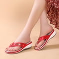 thumbnail image 1 of LSLJS Sandals Women Summer Thick Bottom Flip Flops Women's Wedge Beach Sandals, 1 of 7