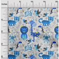 thumbnail image 2 of oneOone Cotton Poplin Blue Fabric Cute Animal Sewing Craft Projects Fabric Prints By Yard 42 Inch Wide, 2 of 4