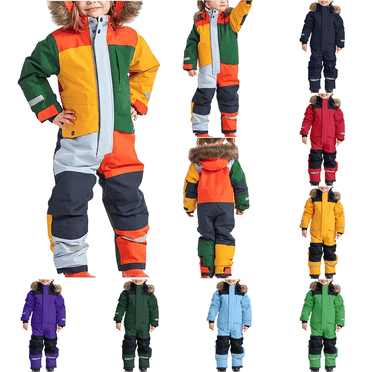 Kids Girls Boys Snowsuits Hooded Winter Outdoor Overalls Snowboarding Ski Suits Colorful Snowsuits Warm Ski Suits Thicken Jacket Winter Jumpsuits My Orders 2024 Multicolor 110