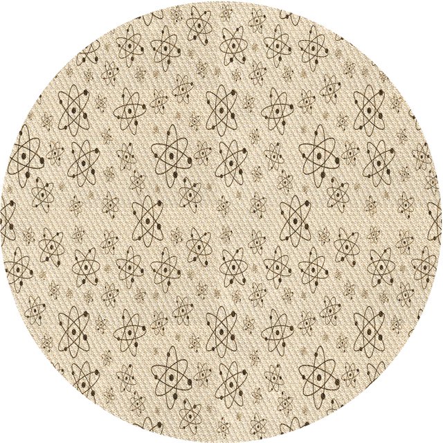 Ahgly Company Tapis Rond Lavable en Machine Intérieur Transitionnel Pérun Brun, 7 Pieds Rond