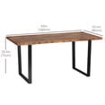 thumbnail image 3 of HOMCOM Dining Table with Wave-edged Tabletop and Steel Legs Kitchen Table, 3 of 10