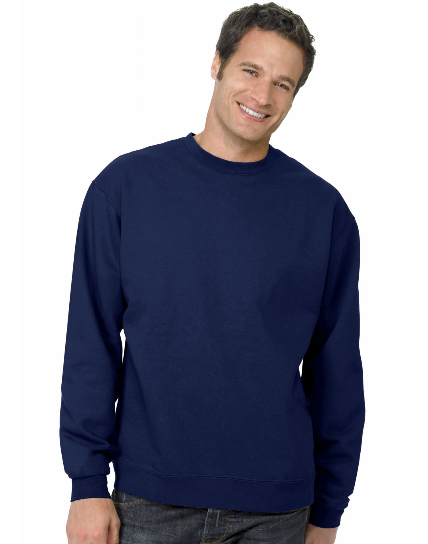 Hanes Mens ComfortBlend EcoSmart Crew Sweatshirt - Best-Seller, 2XL, Deep Navy