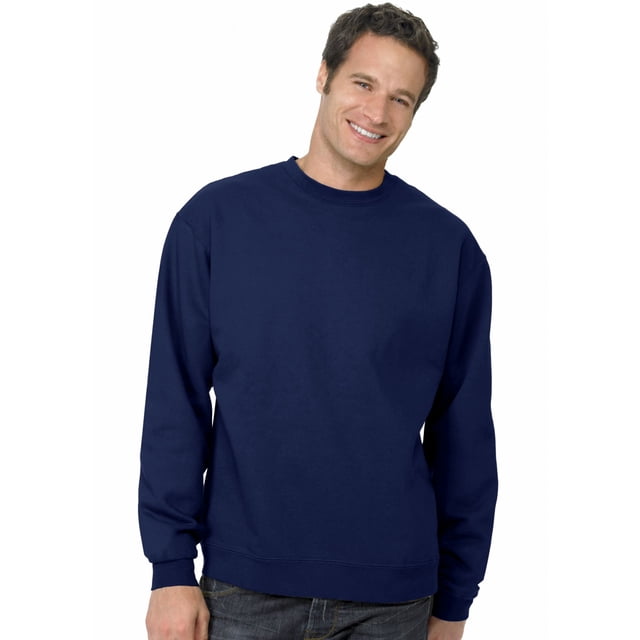Hanes Chandail Molletonné à Col Rond ComfortBlend EcoSmart pour Hommes - Meilleur Vendeur, 3TG, Bleu Marine Foncé