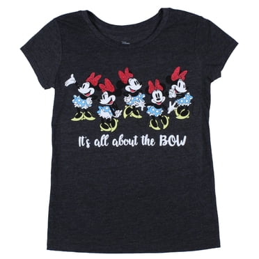 Disney Girls' Minnie Mouse Shirt It's All About The Bow Little Kids Tee (MD)
