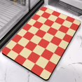 thumbnail image 2 of Supreme Comfort Bath Mat: Long Checkered Bathroom Runner Rug. Non-Slip, Water Absorbent. Soft Microfiber, Washable Floor Mats for Showers, 20x32in, 2 of 5