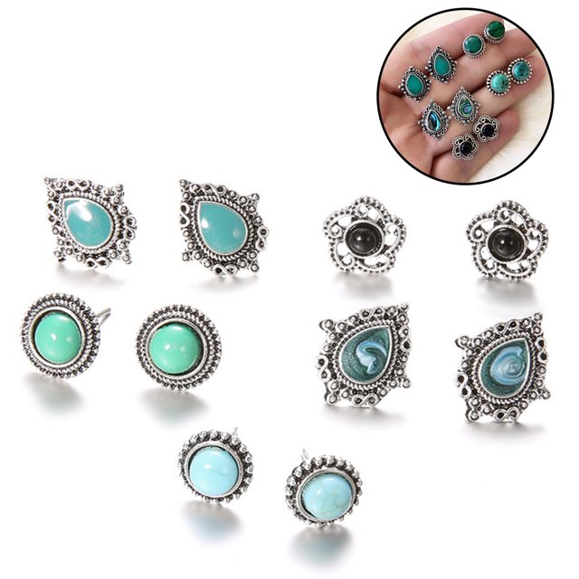 5 Paires de Clous d'Oreilles Style Bohème Clous d'Oreilles Boucles d'Oreilles Mode pour Femmes