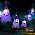 thumbnail image 3 of Mistaha 1PC Halloween Witch Hat Hanging Light Ghost Wizard Hat Shaped LED Ghost Lamp Battery-Powered, 3 of 8