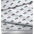 thumbnail image 2 of Soimoi Poly Georgette Fabric Waves,Bubbles & Fish Ocean Decor Fabric Printed Yard 52 Inch Wide, 2 of 3