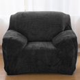thumbnail image 4 of CHOK 2024 Housse de Chaise en Velours de Luxe Extensible Lavable Gris Argenté, 4 of 7