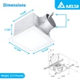 thumbnail image 3 of Delta Breez Signature Lumière DEL à Couleur Réglable avec Éclairage de Bord pour Ventilateur, 80/110 CFM, Blanc, 3 of 11
