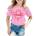 thumbnail image 4 of GDREDA Canada T-Shirts Imprimé Drapeau Filles T-Shirt à Manches Courtes Été Col Rond T-Shirt Coupe Décontractée T-Shirts Basiques, 4 of 4