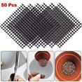 thumbnail image 2 of 50 Pcs Flower Pot Hole Mesh Pad 45x1.5mm Round Bottom Grid Mat Drainage Plant, 2 of 9