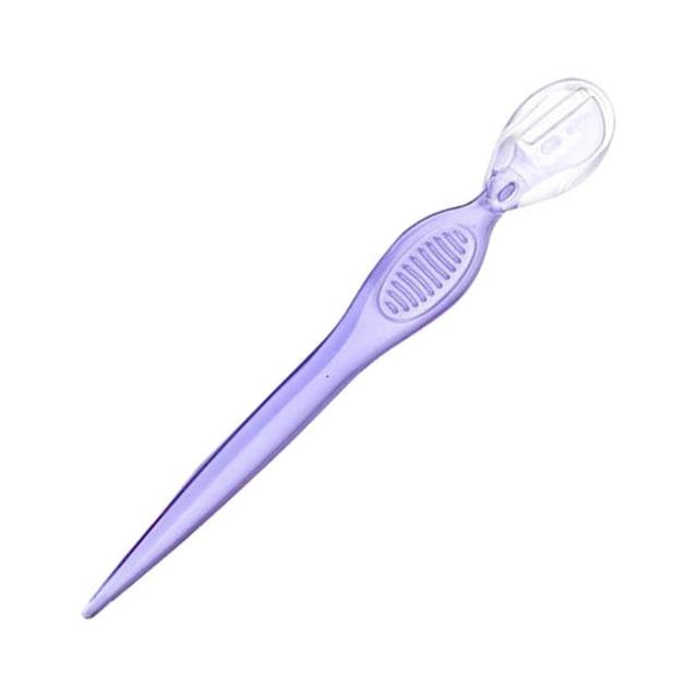 Transemion Makeup Tool Reusable Grooming Supply Facial Shaver Styling Props Convenient Eyebrows Trimmer Practical Eyebrow Stencil Transparent Purple 1Set